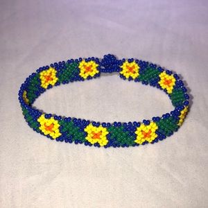 Tribal Designs Yellow Flower Bracelet